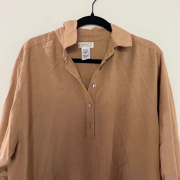 L Space Linen Cotton Blend Tier Newport Dress sz Small - Picture 2 of 8